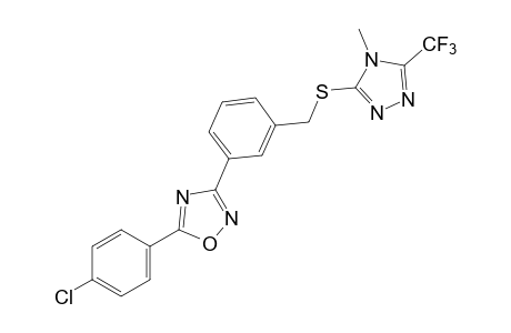 5-(p-chlorophenyl)-3-{alpha-{[4-methyl-5-(trifluoromethyl)-4H-1,2,4-triazol-3-yl]thio}-m-tolyl}-1,2,4-oxadiazole