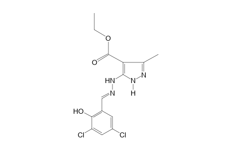 5-[(3,5-DICHLOROSALICYLIDENE)HYDRAZINO]-3-METHYLPYRAZOLE-4-CARBOXYLIC ACID, ETHYL ESTER