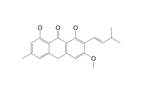 1,8-DIHYDROXY-2-ISOPRENYL-3-METHOXY-6-METHYL-ANTHRONE