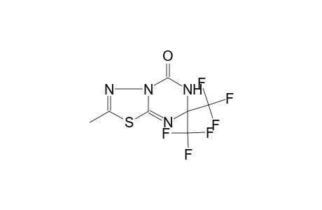 5H-1,3,4-Thiadiazolo[3,2-a]1,3,5-triazin-5-one, 6,7-dihydro-7,7-bis(trifluoromethyl)-2-methyl-