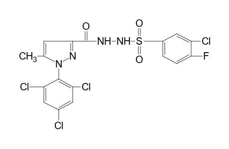 1-[(3-chloro-4-fluorophenyl)sulfonyl]-2-{[5-methyl-1-(2,4,6-trichlorophenyl)pyrazol-3-yl]carbonyl}hydrazide