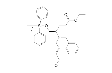 ETHYL-(2E,4S)-4-[BENZYL-[(2E)-4-HYDROXY-3-METHYL-2-BUTENYL]-AMINO]-5-[[TERT.-BUTYL-(DIPHENYL)-SILYL]-OXY]-2-PENTENOATE