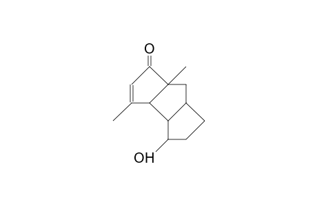 8b,11-Dimethyl-9-oxo-cis, anti,cis-tricyclo(6.3.0.0/2,6/)undec-10-en-3b-ol