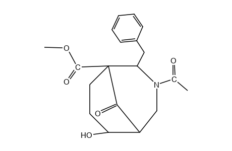 3-ACETYL-2-BENZYL-6-HYDROXY-9-OXO-3-AZABICYCLO[3.3.1]NONANE-1-CARBOXYLIC ACID, METHYL ESTER