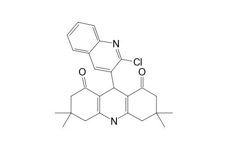 3,3,6,6-TETRAMETHYL-9-(2-CHLORO-3-QUINOLYL)-1,2,3,4,5,6,7,8,9,10-DECAHYDROACRIDINE-1,8-DIONE