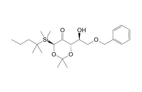 (S,S,S')-4-(Dimethyl-tert-hexylsilyl)-2,2-dimethyl-6-(1-hydroxy-2-benzyloxyethyl)-1.3-dioxan-5-one