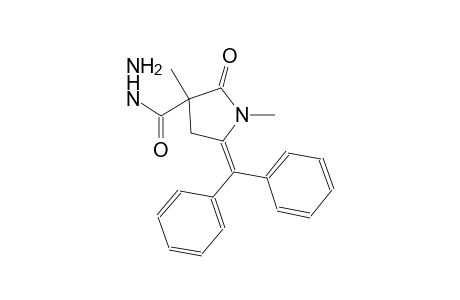 3-pyrrolidinecarboxylic acid, 5-(diphenylmethylene)-1,3-dimethyl-2-oxo-, hydrazide