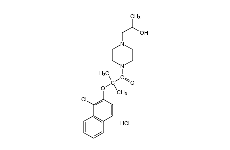 4-{2-[(1-chloro-2-naphthyl)oxy]-2-methylpropionyl}-alpha-methyl-1-piperazineethanol, monohydrochloride