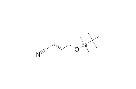 (E)-1-CYANO-3-(TERT.-BUTYLDIMETHYLSILYLOXY)-1-BUTENE