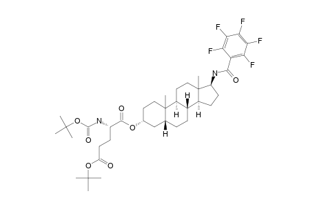 17-BETA-(PENTAFLUOROBENZOYL)-AMINO-5-BETA-ANDROSTAN-3-ALPHA-YL-O(5)-TERT.-BUTYL-N-(TERT.-BUTOXYCARBONYL)-L-GLUTAMATE