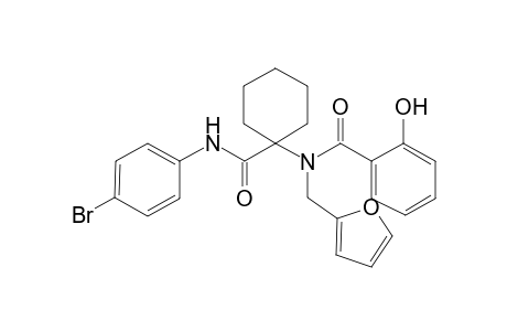 N-[1-[(4-bromoanilino)-oxomethyl]cyclohexyl]-N-(2-furanylmethyl)-2-hydroxybenzamide