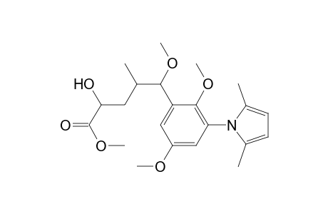 D-threo-Pentonic acid, 3,4-dideoxy-5-C-[3-(2,5-dimethyl-1H-pyrrol-1-yl)-2,5-dimethoxyphenyl]-4-methyl-5-O-methyl-, methyl ester, (5R)-