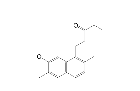 1-(7-HYDROXY-2,6-DIMETHYL-1-NAPHTHYL)-4-METHYL-3-PENTANONE;20(10->5)-ABEO-4,5-SECO-5(10),6,8,11,13-PODOCARPAPENTAEN-3-ONE