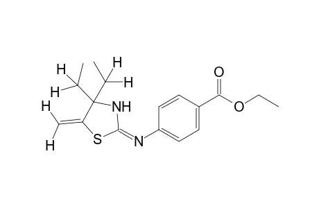 p-[(4,4-diethyl-5-methylene-2-thiazolidinylidene)amlno]benzoic acid, ethyl ester