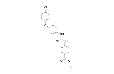 p-{3-[p-(p-chlorophenoxy)phenyl]-2-thioureido}benzoic acid, ethyl ester