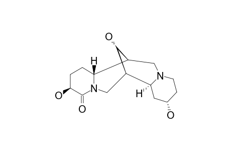 #10;LEBEKIANINE;(2R)-(2-ALPHA,3-BETA,7-BETA,7A-ALPHA,14-BETA,14A-BETA)-DODECAHYDRO-2,3-DIHYDROXY-7,14-METHANO-4H,6H-DIPYRIDO-[1,2-A:1',2'-E]-[1,5]-DIAZOCIN-4-O