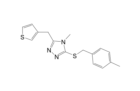 4-methyl-3-[(p-methylbenzyl)thio]-5-(3-thenyl)-4H-1,2,4-triazole