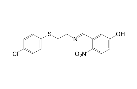 3-{N-{2-[(p-chlorophenyl)thio]ethyl}formimidoyl}-4-nitrophenol