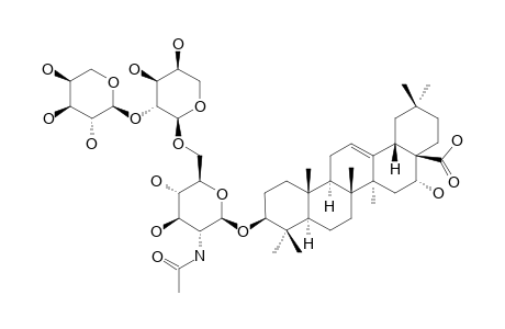 3-O-[ALPHA-L-ARABINOPYRANOSYL-(1->2)-ALPHA-L-ARABINOPYRANOSYL-(1->6)-2-ACETAMIDO-2-DEOXY-BETA-D-GLUCOPYRANOSYL]-ECHINOCYSTIC-ACID