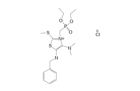 5-(BENZYLAMINO)-3-[(DIETHOXYPHOSPHORYL)-METHYL]-4-(DIMETHYLAMINO)-2-(METHYLTHIO)-THIAZOLIUM-CHLORIDE