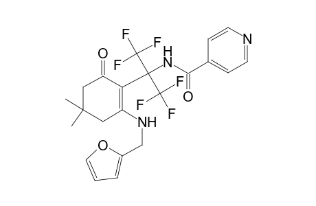 N-[1,1,1,3,3,3-hexafluoro-2-[2-(2-furanylmethylamino)-4,4-dimethyl-6-oxo-1-cyclohexenyl]propan-2-yl]-4-pyridinecarboxamide