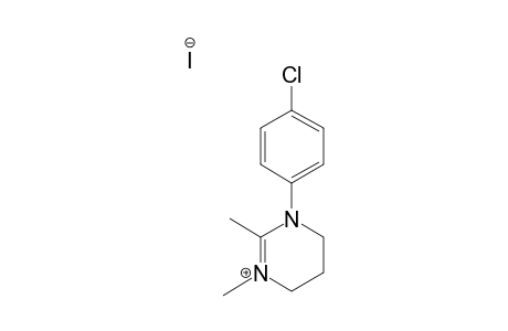 1-(4-CHLOROPHENYL)-2,3-DIMETHYL-1,4,5,6-TETRAHYDROPYRIMIDINIUM-IODIDE