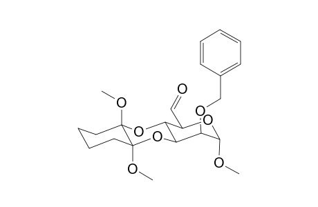 Methyl 2-O-benzyl-3,4-O-(1',2'-dimethoxycyclohexane-1',2'-diyl)-6-aldehyde-.alpha.,D-manno-pyranoside