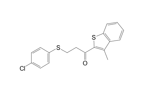 3-[(p-chlorophenyl)thio]-1-(3-methylbenzo[b]thien-2-yl)-1-propanone