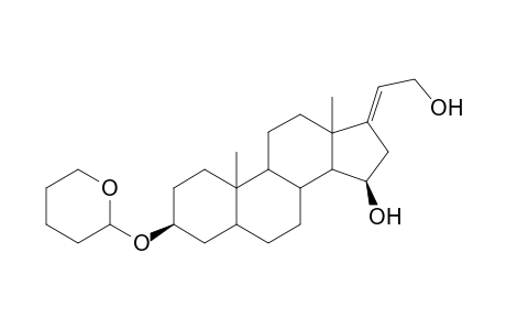 (E,Z)-5.beta.-pregn-17(20)-ene-3.beta.,15.beta.,21-triol 3-(tetrahydropyran-2'-yl)ether