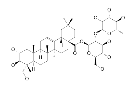 ASTERYUNNANOSIDE-A;2-ALPHA,3-BETA,23-TRIHYDROXY-OLEAN-12-EN-28-OIC-ACID-28-O-ALPHA-L-RHAMNOPYRANOSYL-(1->2)-BETA-D-GLUCOPYRANOSIDE