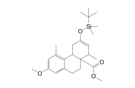 METHYL-(4B-ALPHA,8-ALPHA,8A-ALPHA)-6-TERT.-BUTYLDIMETHYLSILYLOXY-2-METHOXY-4,8-DIMETHYL-4B,5,9,10-TETRAHYDROPHENANTHRENE-8A(8H)-CARBOXYLATE