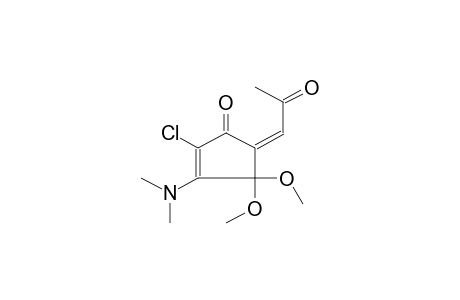 2-CHLORO-3-DIMETHYLAMINO-4,4-DIMETHOXY-5-(Z-ACETONYLIDENE)-2-CYCLOPENTENONE