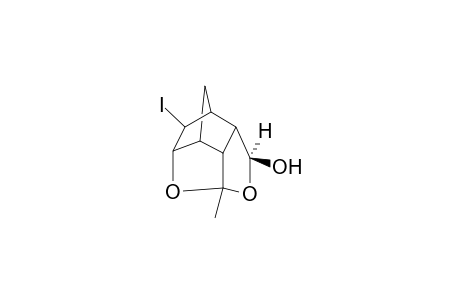 4,11-Dioxa-9-iodo-5-methyltetracycloundecane-3-ol hemiacetal Cage Compound