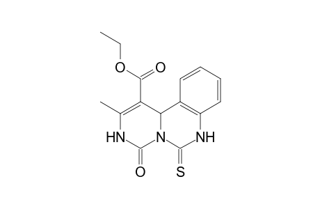 1-Ethoxycarbonyl-2-methyl-6-thioxo-3,6,7,11b-tetrahydro-4H-pyrimido[1,6-c]-quinazoline-4-one