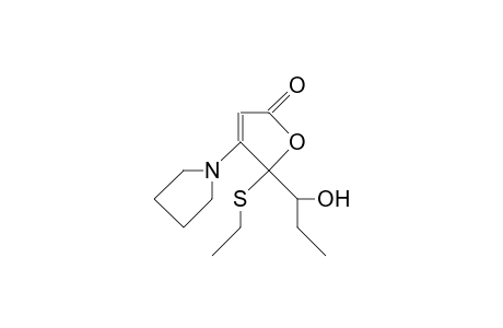 5-Ethylthio-5-(1-hydroxy-prop-1-yl)-4-(pyrrolidin-1-yl)-furan-2(5H)-one