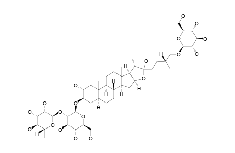 #7;TRIGONEOSIDE-XB;26-O-BETA-D-GLUCOPYRANOSYL-2-ALPHA,3-BETA,22-XI,26-TETRAHYDROXY-(25R)-5-ALPHA-FUROSTANE-3-O-ALPHA-L-RHAMNOPYRANOSYL-(1->2)-BETA-D-GLUCOPYRAN