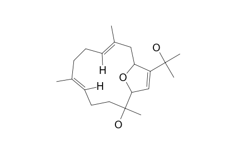 3,14-EPOXY-1(E),7(E),11(E)-CEMBrATRIENE-14,15-DIOL