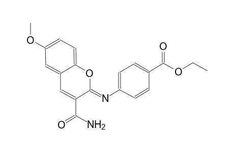 ethyl 4-{[(2Z)-3-(aminocarbonyl)-6-methoxy-2H-chromen-2-ylidene]amino}benzoate