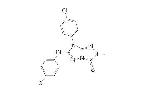 3H-1,2,4-Triazolo[4,3-b][1,2,4]triazole-3-thione, 7-(4-chlorophenyl)-6-[(4-chlorophenyl)amino]-2,7-dihydro-2-methyl-