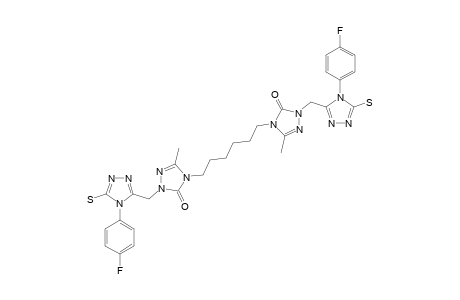 4,4'-(HEXANE-1,4-DIYL)-BIS-[2-[[4-(4-FLUOROPHENYL)-5-MERCAPTO-4H-1,2,4-TRIAZOLE-3-YL]-METHYL]-5-METHYL-2H-1,2,4-TRIAZOLE-3(4H)-ONE]