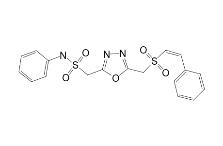 2-(PHENYLAMINOSULFONYLMETHYL)-5-[(Z)-(STYRYLSULFONYLMETHYL)]-1,3,4-OXADIAZOLE