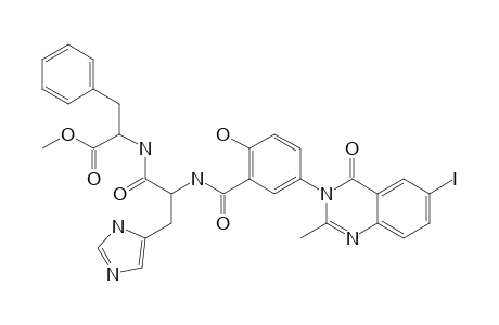 2-HYDROXY-5-(6-IODO-2-METHYL-4-OXO-3,4-DIHYDRO-3-QUINAZOLINYL)-BENZOYL-HISTIDINYL-PHENYLALANINE-METHYLESTER