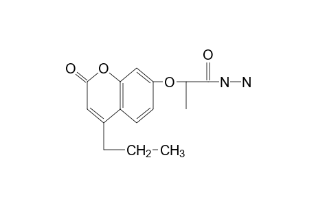 2-[(2-oxo-4-propyl-2H-1-benzopyran-7-yl)oxy]propionic acid, hydrazide