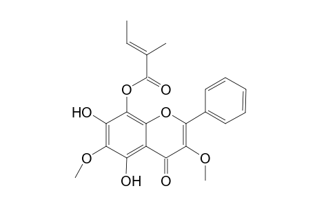 5,7,8-TRIHYDROXY-3,6-DIMETHOXYFLAVONE-8-O-[(E)-2-METHYL-2-BUTENOATE]