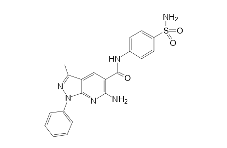 6-amino-3-methyl-1-phenyl-N-[4-(aminosulfonyl)phenyl]-1H-pyrazolo[3,4-b]pyridine-5-carboxamide