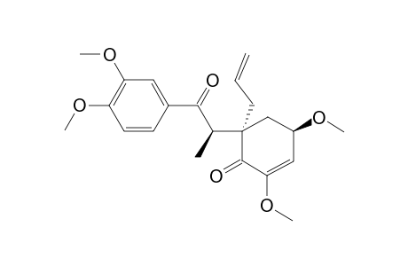 REL-(8S,1'R,5'R)-3,4,3',5'-TETRAMETHOXY-7,2'-DIOXO-DELTA(1,3,5,3',8')-8.1'-NEOLIGNAN