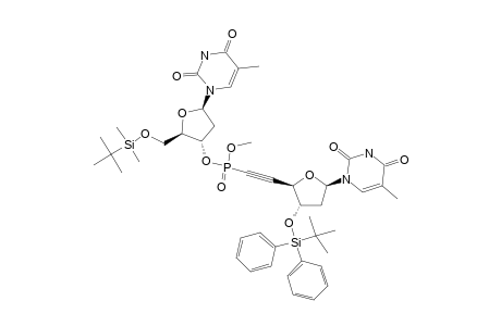 #20;LESS-POLAR-DIASTEREOMER;[(2R,3S,5R)-3-(TERT.-BUTYLDIPHENYLSILANYLOXY)-5-(5-METHYL-2,4-DIOXO-3,4-DIHYDRO-2H-PYRIMIDIN-1-YL)-TETRAHYDROFURAN-2-YLETHYNYL]-PHO