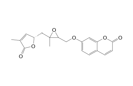 EXCAVATIN-K;(5'R)-7-[4-(2,5-DIHYDRO-3-METHYL-2-OXO-FURANOYL)-2,3-EPOXY-3-METHYLBUTYLOXY]-COUMARIN