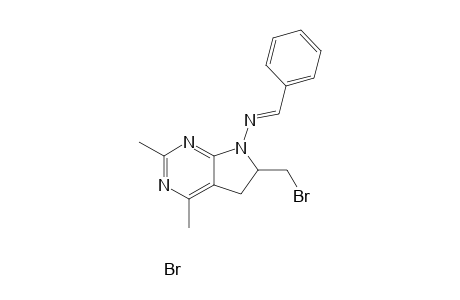 7-Phenylmetheleneamino-6-bromomethyl-2,4-dimethyl-5,6-dihydropyrrolo[2,3-d]pyrimidinehydrobromide