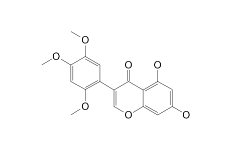 7-DEMETHYLROBUSTIGENIN;5,7-DIHYDROXY-2',4',5'-TRIMETHOXYISOFLAVONE